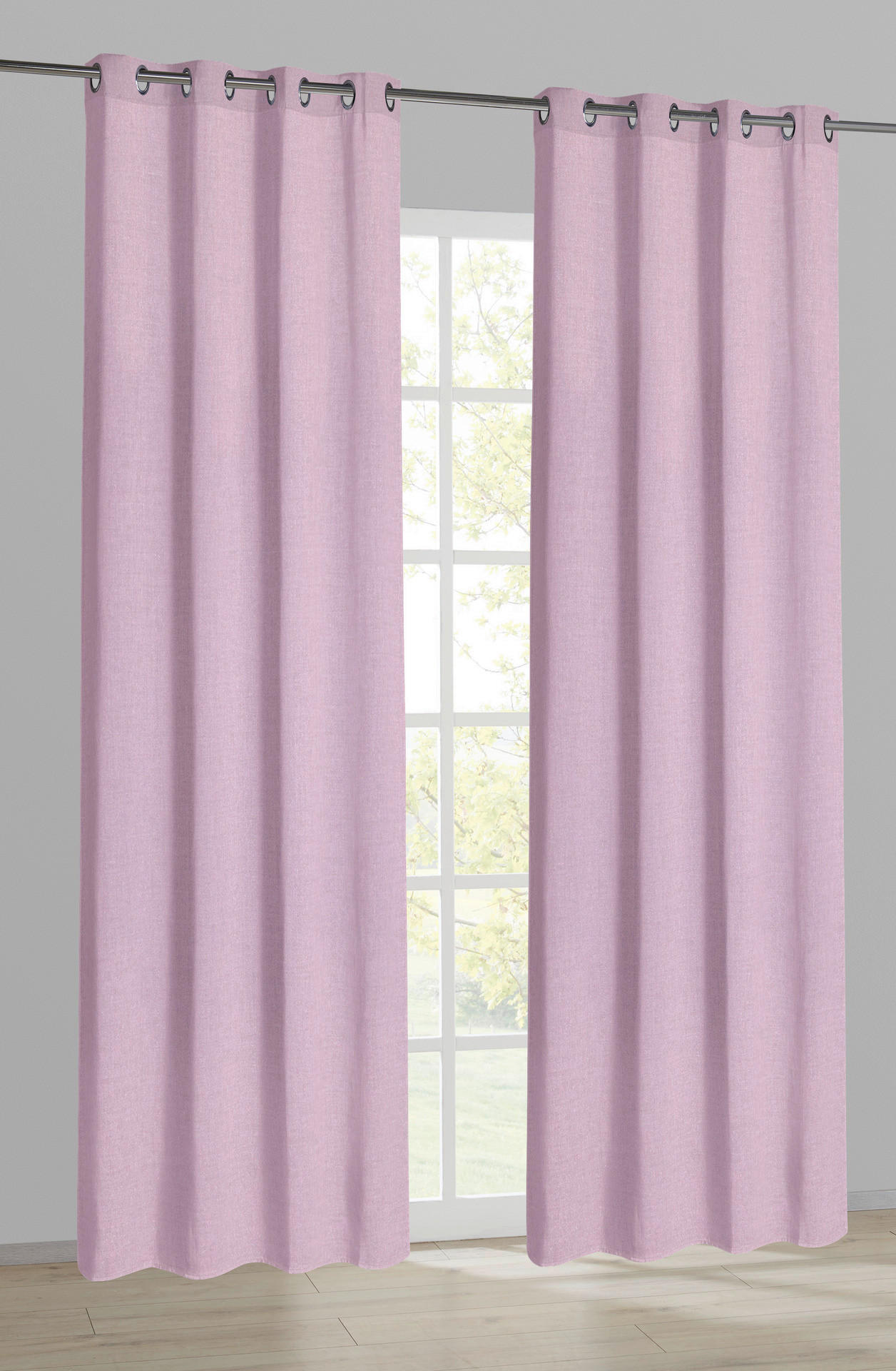 POCOline Ösenvorhang Cleo rosa B/L: ca. 140x240 cm Cleo - rosa (140,00/240,00cm) - POCOline