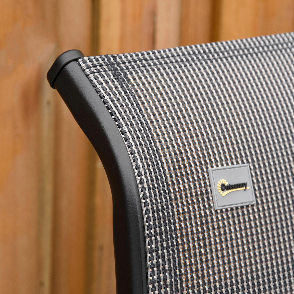 Outsunny Sonnenliege grau Mesh B/H/L: ca. 65x111x70 cm Sonnenliege - grau (70,00/65,00/111,00cm) - Outsunny