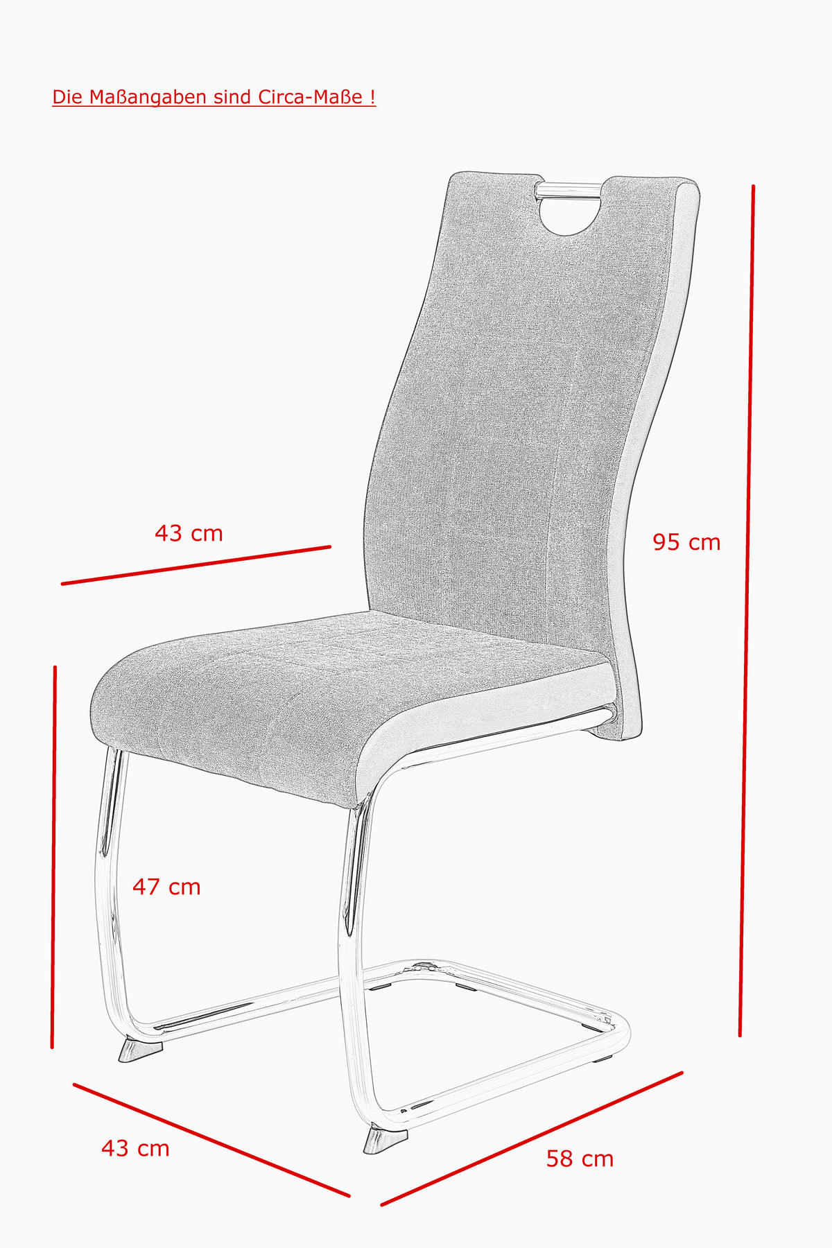 Schwingstuhl Alina S anthrazit B/H/T: ca. 43x98x59 cm Alina S - anthrazit (43,00/98,00/59,00cm) - Hela