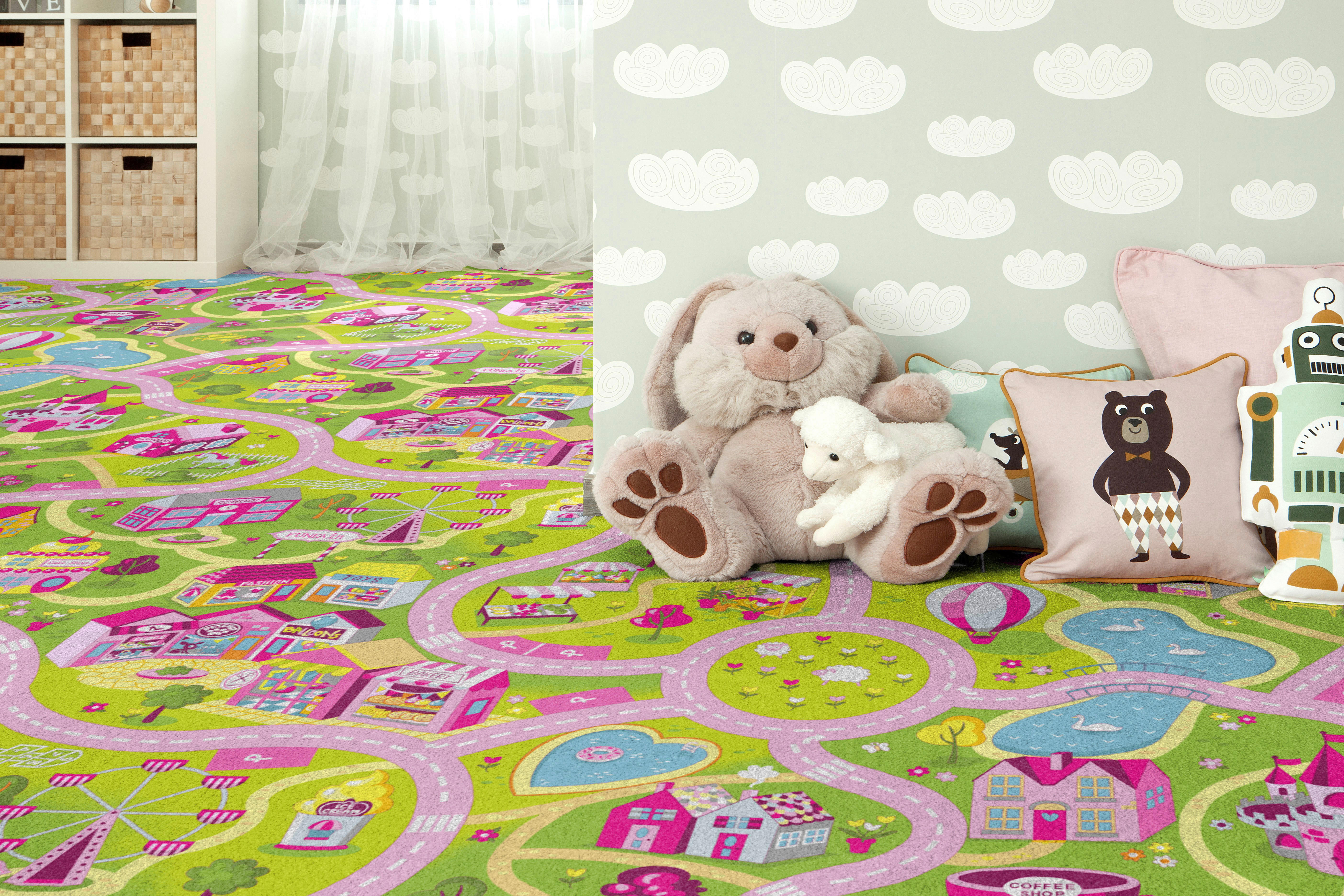 Teppichboden Sweet Town pink B: ca. 400 cm pro m² Sweet Town - pink (400,00cm)