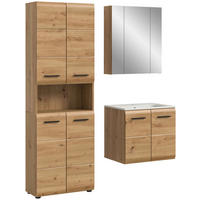 Badezimmer-Set Ice Artisan Oak Nachbildung B/H/T: ca. 135x185x46 cm Ice - (135,00/185,00/46,00cm) - xonox.home