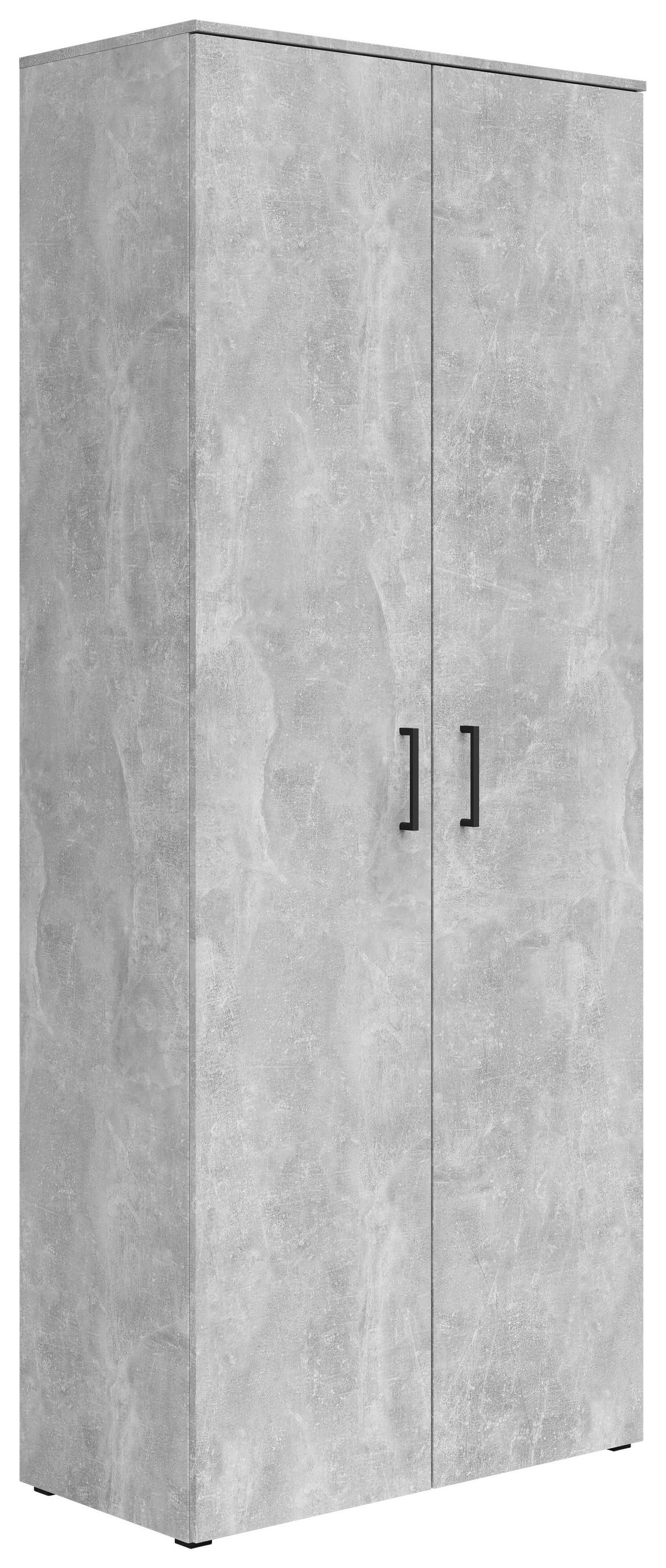 Schrank Multi-Stauraum Typ 38 Beton Optik B/H/T: ca. 80x195x40 cm Multi-Stauraum Typ 38 - Beton (80,00/195,00/40,00cm)