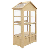 Outsunny Gewächshaus B/H/L: ca. 56,5x100x178 cm Frühbeet - natur (178,00/56,50/100,00cm) - Outsunny