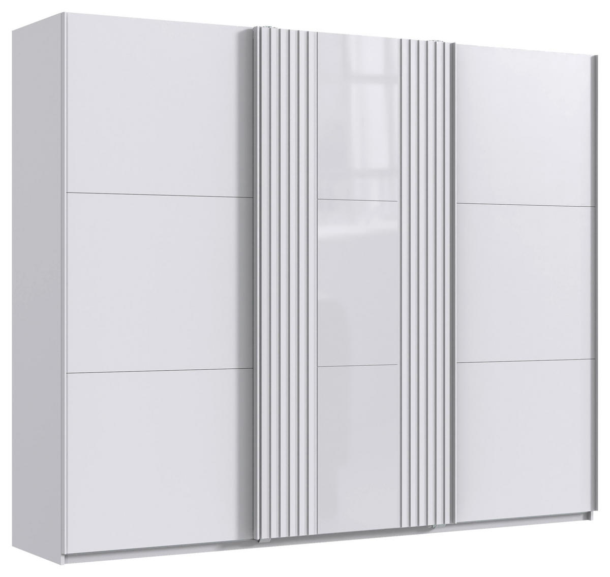 Schwebetürenschrank Atlanta weiß B/H/T: ca. 250x216x65 cm Atlanta - weiß (250,00/216,00/65,00cm)