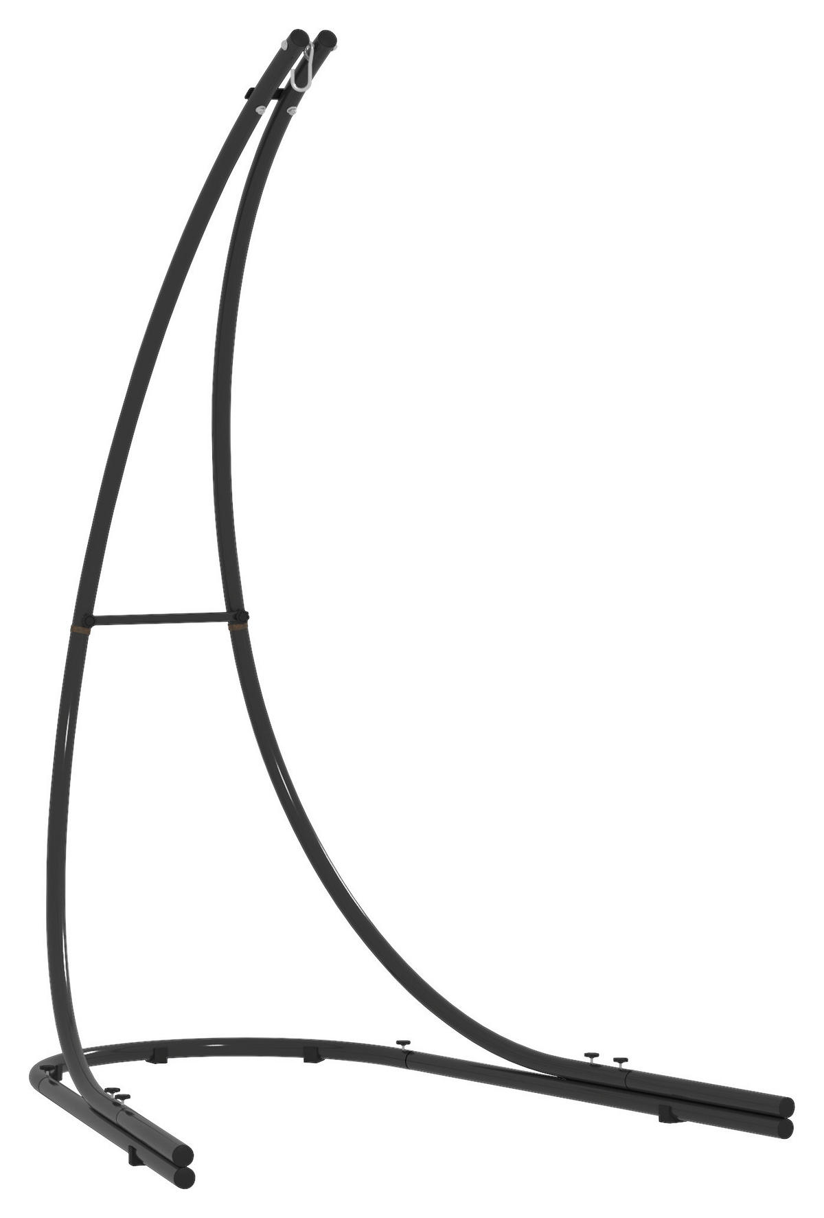 Outsunny Hängesesselgestell schwarz Metall B/H/L: ca. 134x221x154 cm Hängesesselgestell - schwarz (154,00/134,00/221,00cm) - Outsunny