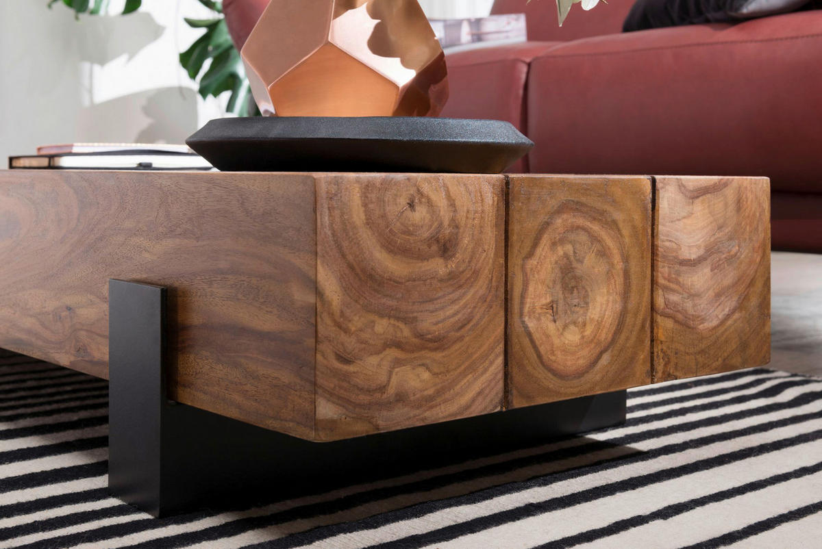 Couchtisch braun B/H/T: ca. 115x22x44 cm Couchtisch - braun (115,00/22,00/44,00cm) - Wohnling