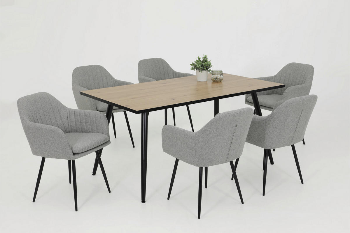 Hela Sessel MILA I S grau Velourstoff B/H/T: ca. 59x84x66 cm MILA I S - schwarz/grau (59,00/84,00/66,00cm) - Hela
