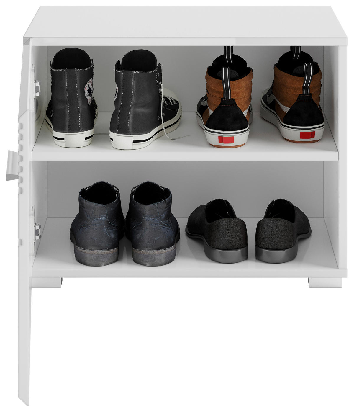 Garderobe LINUS weiß weiß Hochglanz B/H/T: ca. 115x190x37 cm LINUS - weiß (115,00/190,00/37,00cm) - xonox.home