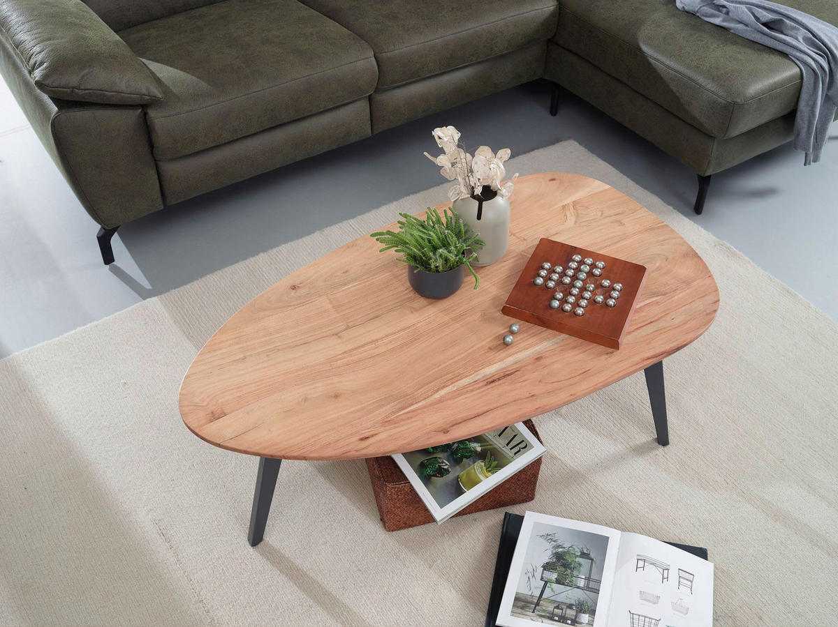 Couchtisch braun B/H/T: ca. 60x45x110 cm Couchtisch - braun (60,00/45,00/110,00cm) - Wohnling