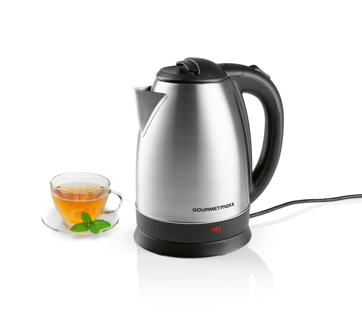GOURMETmaxx Wasserkocher Wasserkocher - schwarz (20,50/17,00/23,50cm) - GOURMETmaxx
