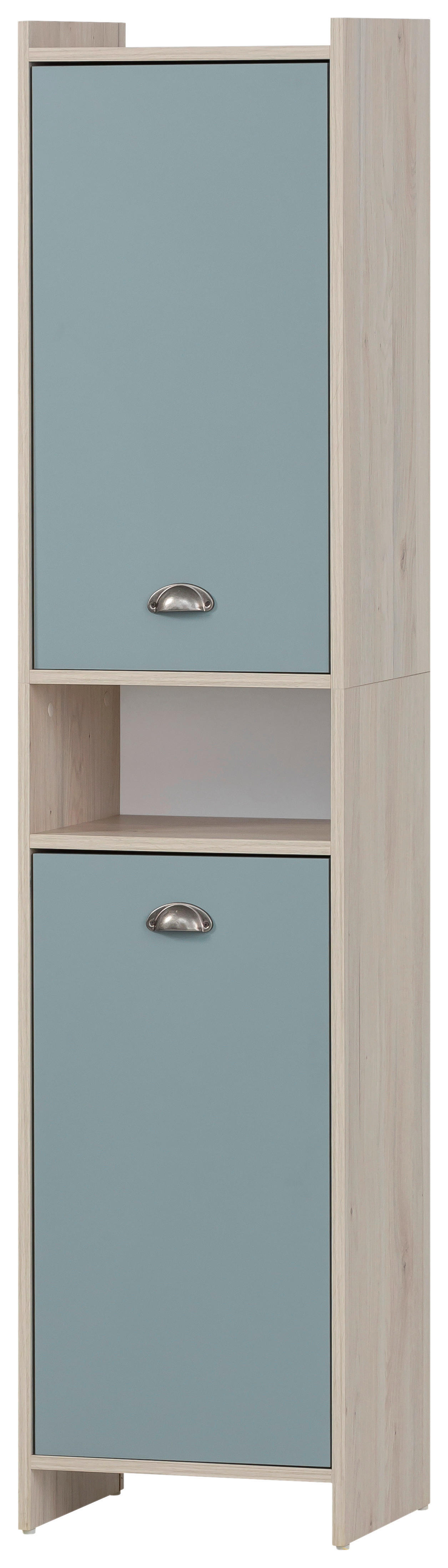 Hochschrank Lindholm Sandeiche Nachbildung taubenblau B/H/T: ca. 40,2x176,3x33 cm