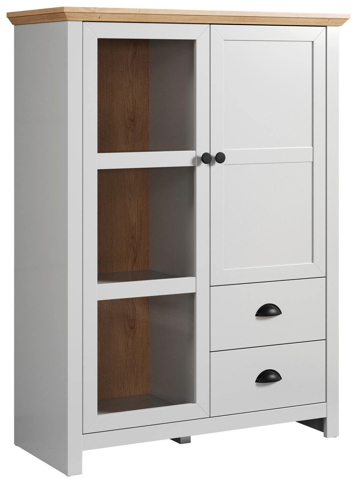 Highboard Landside Lichtgrau Eiche Artisan Nachbildung B/H/T: ca. 97x130x41 cm Landside - Lichtgrau/Eiche (97,00/130,00/41,00cm) - Trendteam