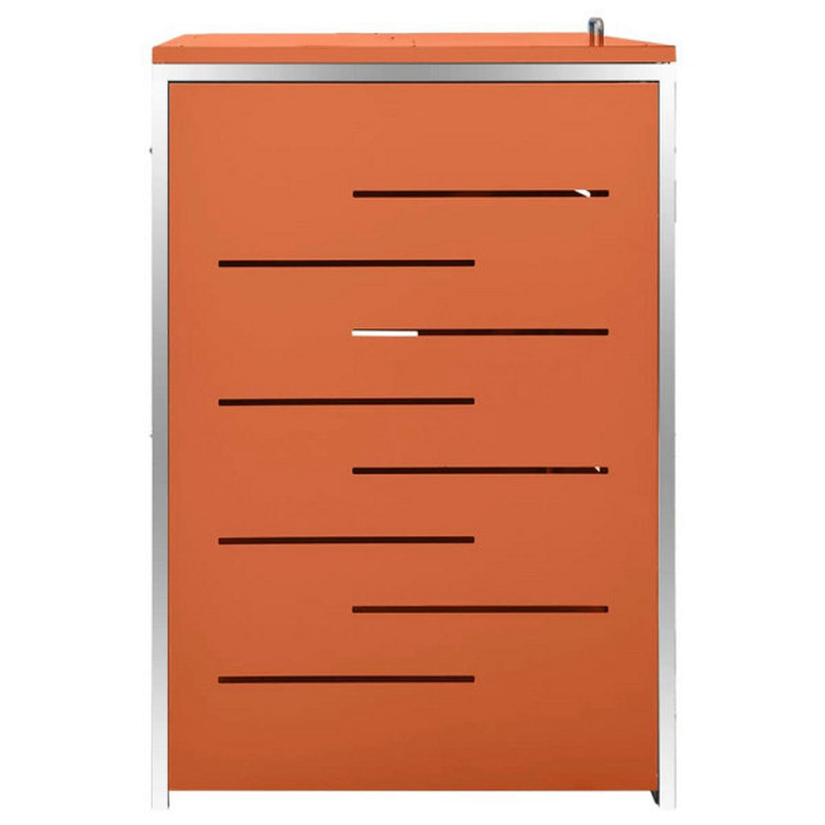 VidaXL Mülltonnenbox orange B/H/T: ca. 276,5x112,5x77,5 cm Mülltonnenbox - orange (276,50/112,50/77,50cm) - VidaXL