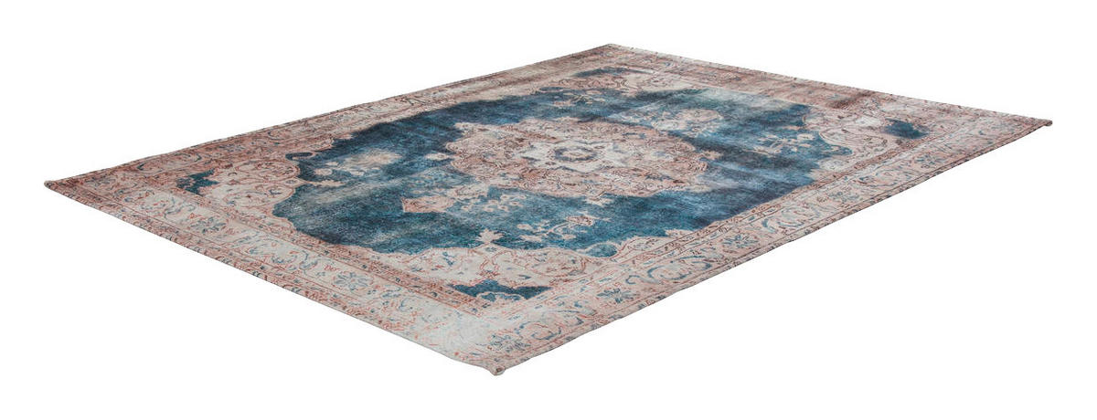 360Living Teppich Vintage creme B/L: ca. 140x200 cm Vintage - blau/creme (140,00/200,00cm) - 360Living