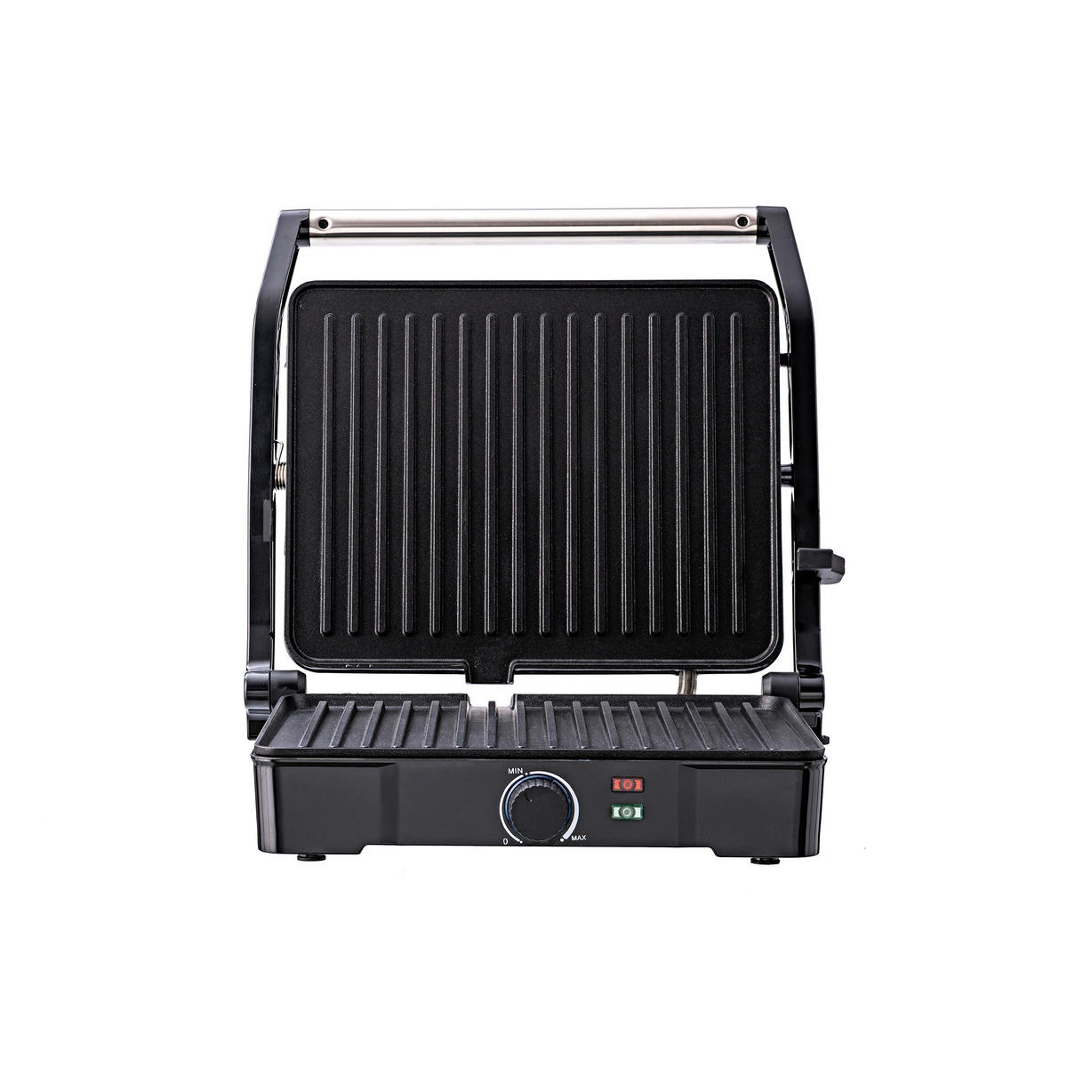 BERGNER Kontaktgrill silber B/H/L: ca. 15x37x38 cm EL BOHIO - schwarz/silber (38,00/15,00/37,00cm) - BERGNER