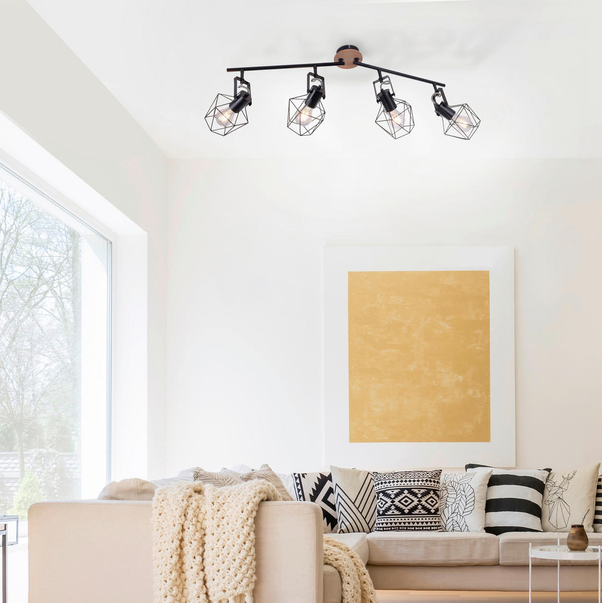 Just Light Spotbalken 15674-78 Metall B/H/L: ca. 68x31x110 cm E27 4 Brennstellen Spotbalken_4flg.Jaro - (110,00/68,00/31,00cm) - Just Light