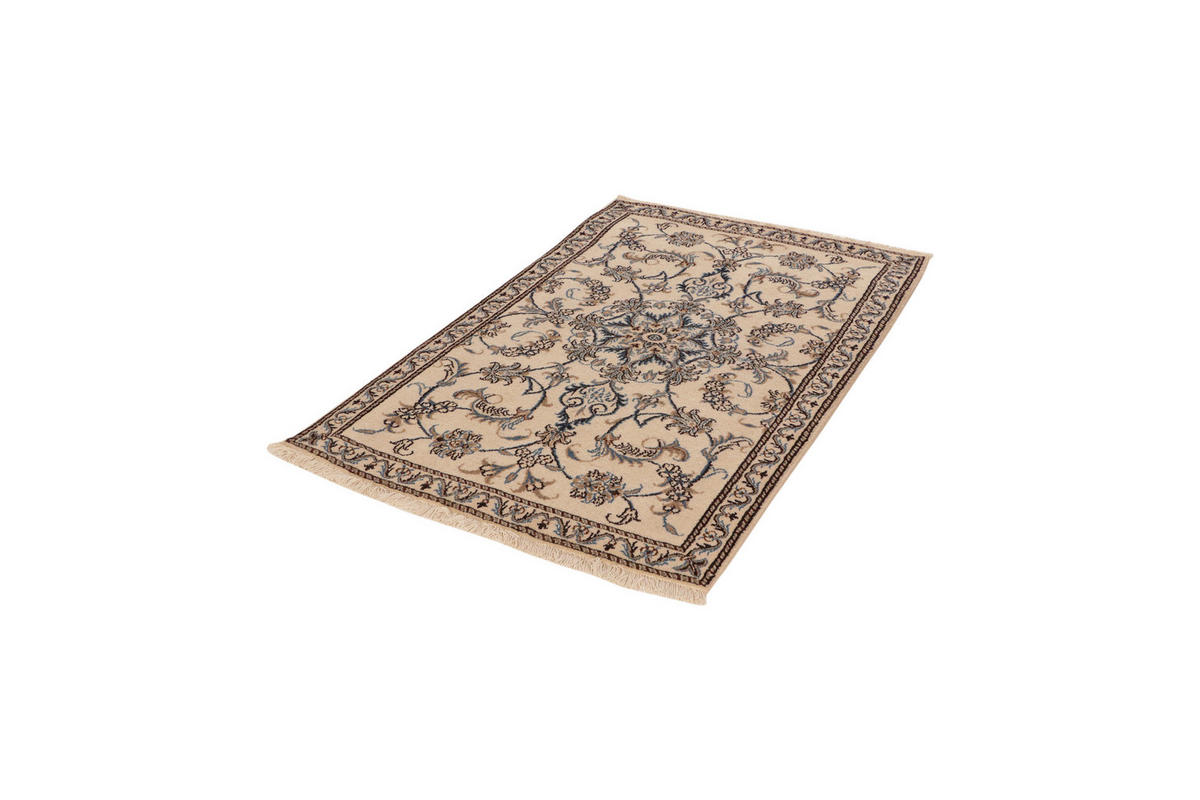 PersaTepp Teppich Nain Chorosan beige B/L: ca. 90x140 cm Nain Chorosan - beige/blau (90,00/140,00cm) - PersaTepp