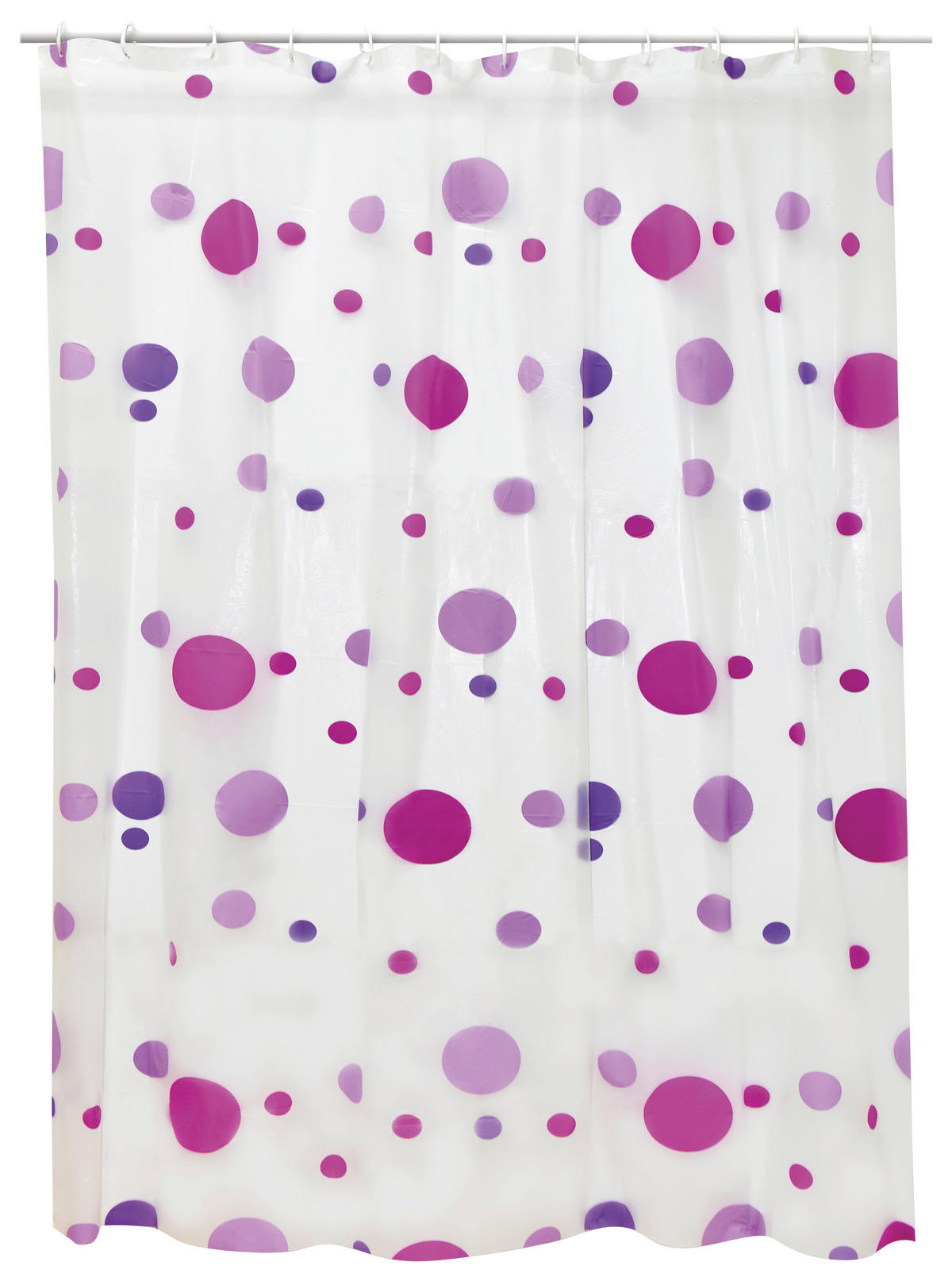 Duschvorhang lila weiß Kunststoff B/L: ca. 180x200 cm Duschvorhang_Points_ACUS - lila/weiß (180,00/200,00cm) - Acus