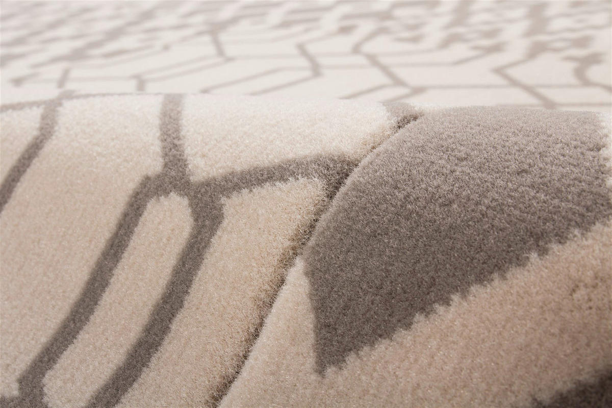 Kayoom Kurzflorteppich Lina 325 taupe B/L: ca. 80x150 cm Lina 325 - mehrfarbig/taupe (80,00/150,00cm) - Kayoom