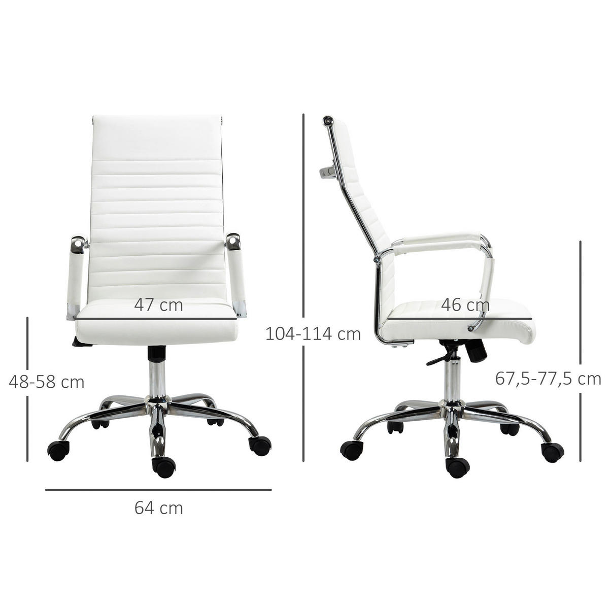 Gaming-Sessel 921-383WT weiß 921-383WT - weiß (54,00/114,00/62,00cm) - Vinsetto