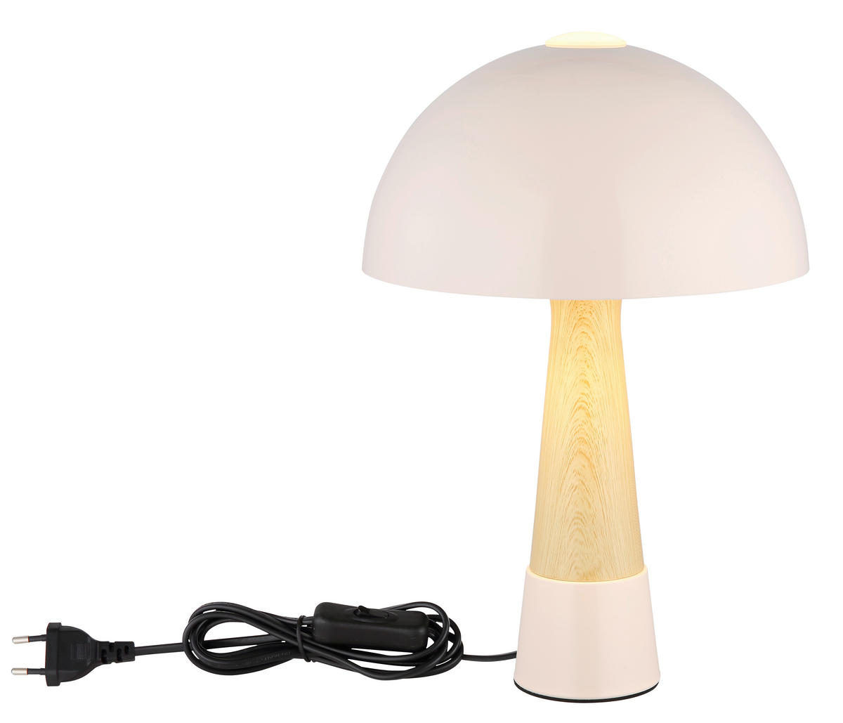 GLOBO Tischleuchte PAULIN 51570121 schwarz champagner braun Metall Kunststoff H/D: ca. 36,5x25 cm E27 1 Brennstellen PAULIN - braun/champagner (25,00/36,50cm) - GLOBO