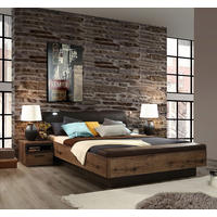 Bett  schlamm Eiche Nachbildung B/H/T: ca. 219,8x90x242,2 cm Jacky_Bettgestell_180x200 - Eiche/dunkelbraun (219,80/90,00/242,20cm)