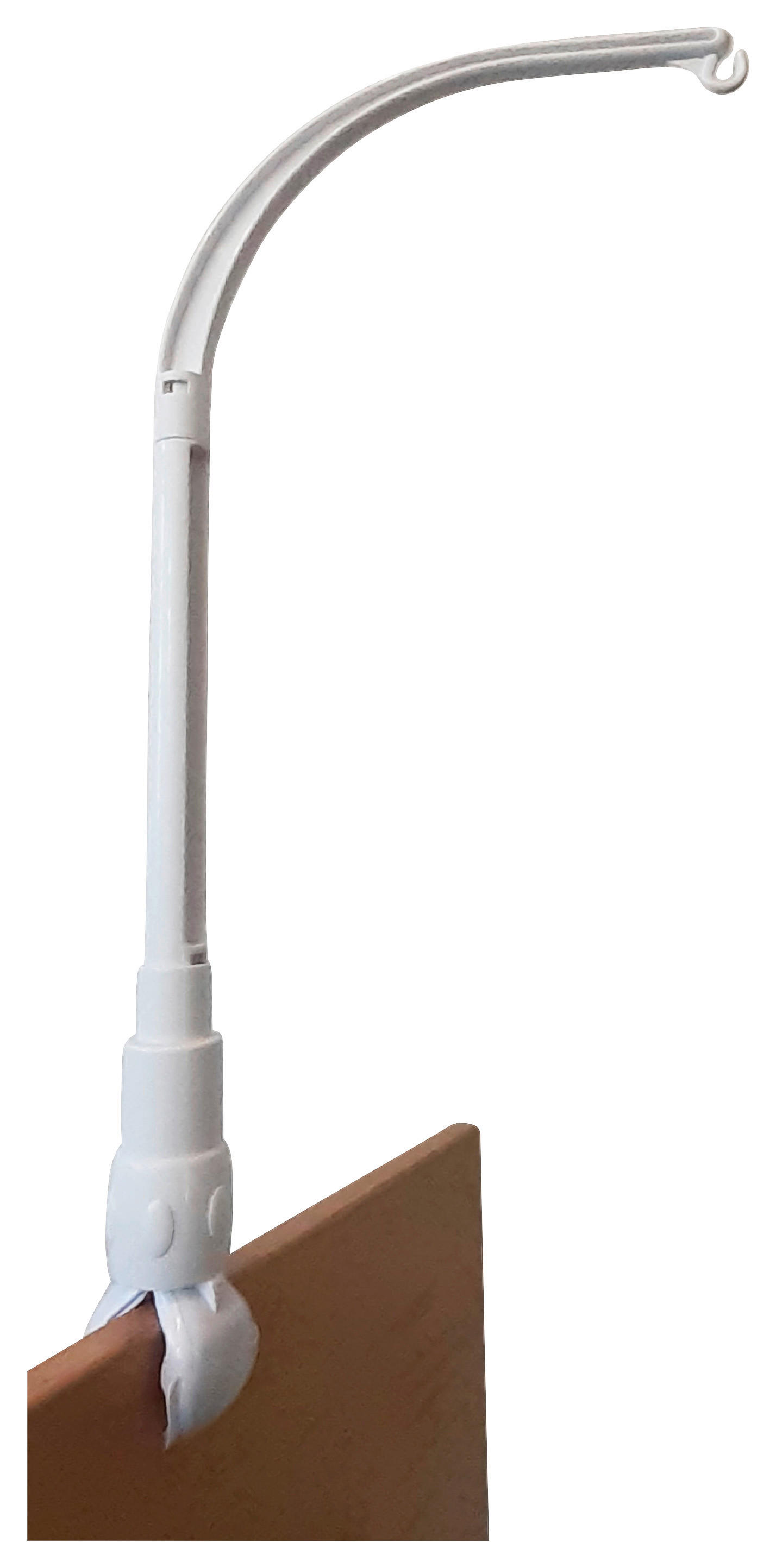 Niermann Mobilehalter für Rundstab B/H/L: ca. 11x6x35 cm für Rundstab - weiß (35,00/11,00/6,00cm) - Niermann
