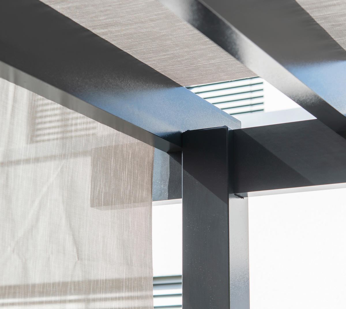 Sojag Pergola Yamba anthrazit Aluminium B/H/L: ca. 295x253x495 cm Yamba - anthrazit (495,00/295,00/253,00cm) - Sojag