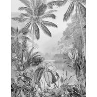 Komar Fototapete Lac Tropical Black & White B/L: ca. 200x270 cm Lac Tropical Black & White - (200,00/270,00cm) - Komar