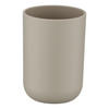 Zahnputzbecher taupe silber Kunststoff B/H/L/D: ca. 7,3x10x7,3x7 cm Zahnputzbecher_Brasil taupe - taupe/silber (7,30/7,30/10,00cm) - WENKO