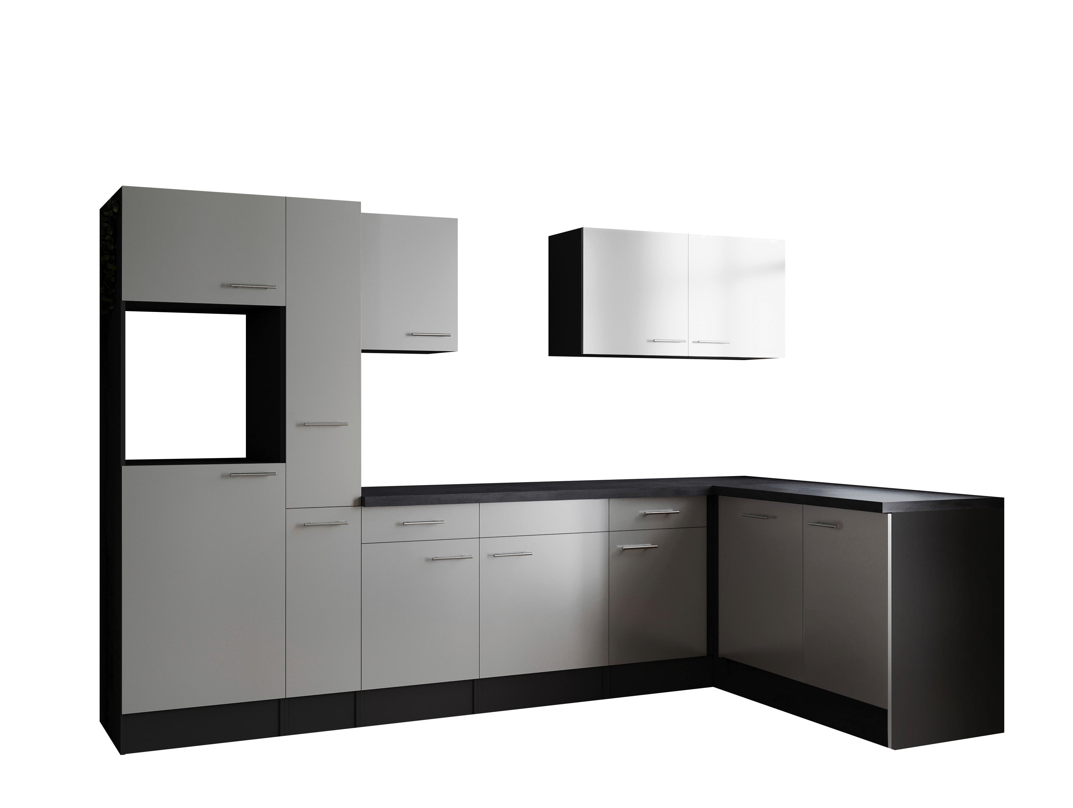 Winkelküche Oliver B/H/T: ca. 310x205x172 cm Oliver - weiß/granit (310,00/205,00/172,00cm) - Respekta