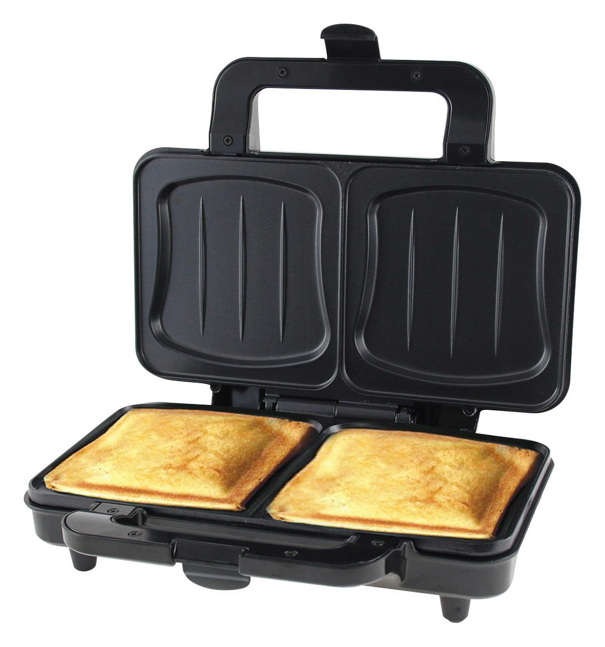 Emerio Sandwichtoaster ST-109562.17 Edelstahloptik schwarz B/H/L: ca. 30x10x25 cm Sandwichtoaster_2fach ST-109562.17 - schwarz/Edelstahloptik (25,00/30,00/10,00cm) - Emerio