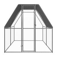 vidaXL Hühnerkäfig Hühnerkäfig - silber (200,00/2,00/200,00cm) - vidaXL