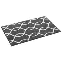 Badematte Badmatte Luxor Badmatte Luxor - weiß/anthrazit (50,00/80,00cm) - POCOline