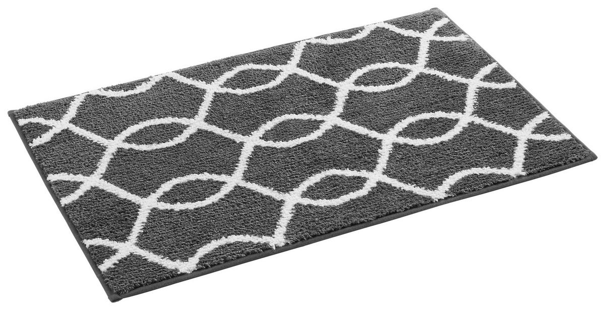 Badematte Badmatte Luxor Badmatte Luxor - weiß/anthrazit (50,00/80,00cm) - POCOline