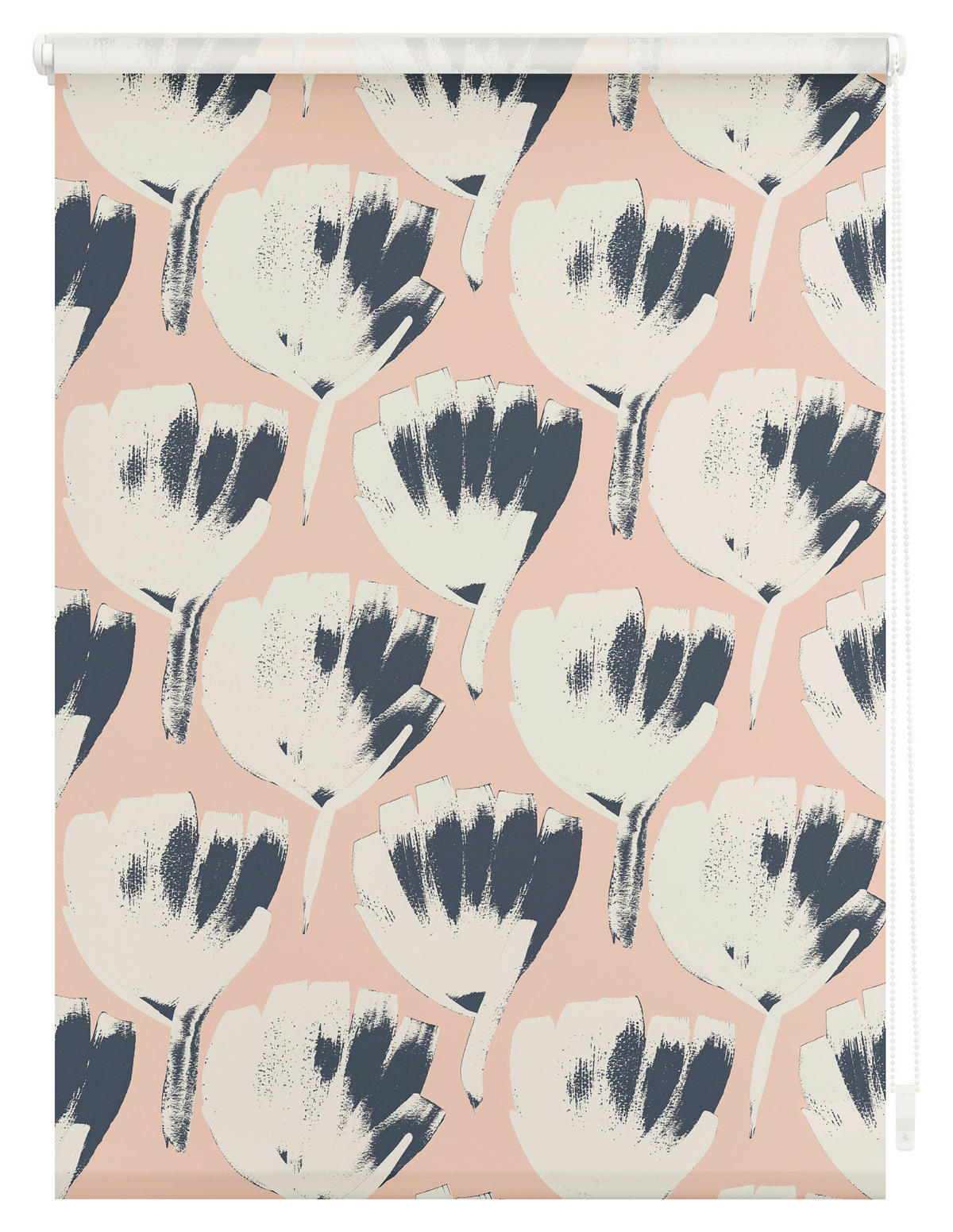 Rollo Flowers on Salmon rot B/L: ca. 70x150 cm Flowers on Salmon - rot (70,00/150,00cm) - LICHTBLICK