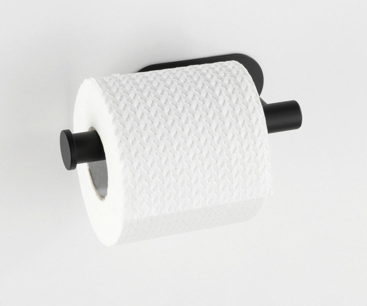 Toilettenpapierhalter schwarz Metall B/H/T: ca. 16x4,5x7 cm Papierrollenhalter_Orea_Black - schwarz (16,00/4,50/7,00cm) - Turbo-Loc