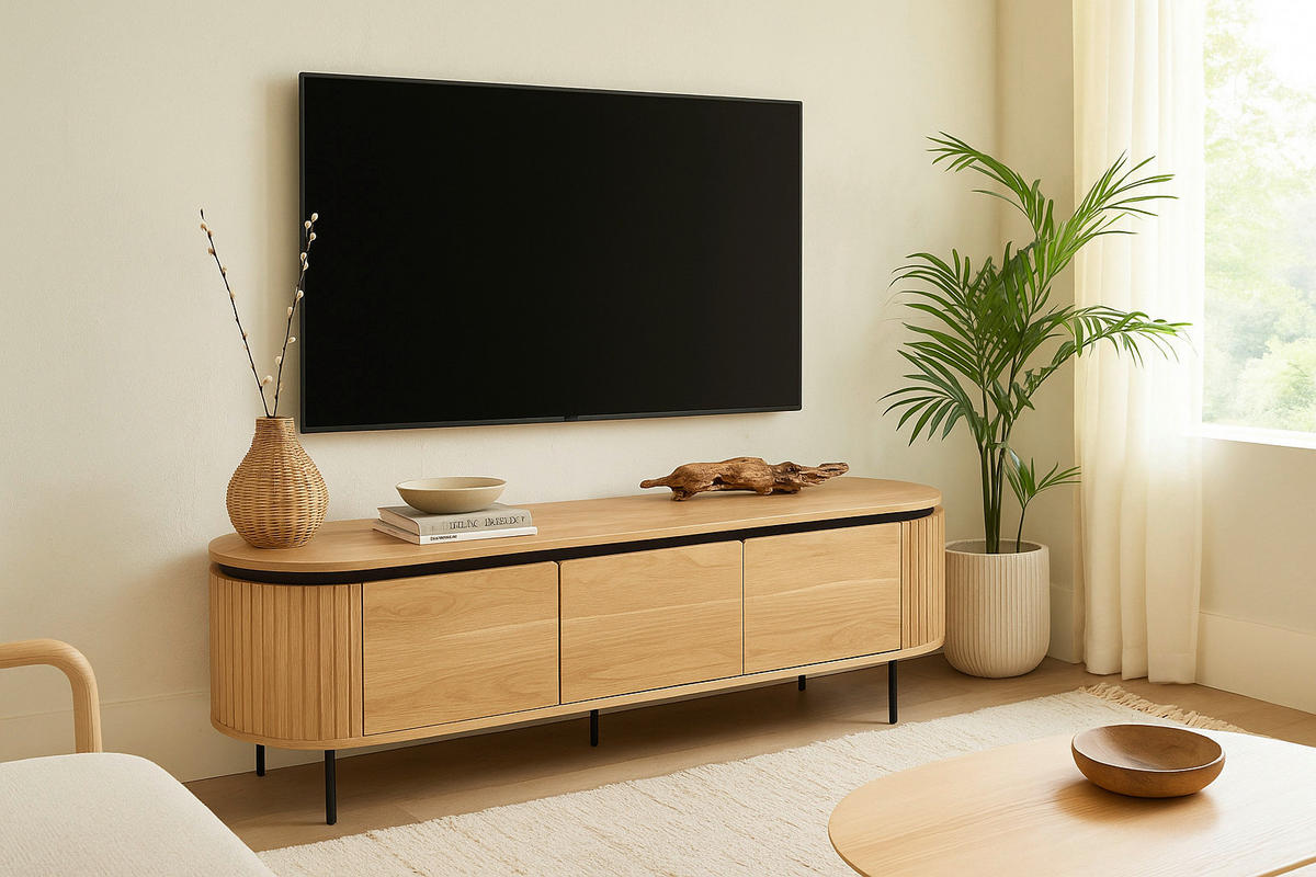 Lowboard ALBERI Eiche Sonoma Nachbildung B/H/T: ca. 160x55x40 cm ALBERI - Eiche (160,00/55,00/40,00cm) - WIPMEB