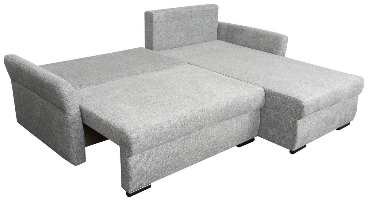 Ecksofa Marseille II grau Webstoff B/H/T: ca. 218x90x168 cm Marseille II - schwarz/grau (218,00/90,00/168,00cm)