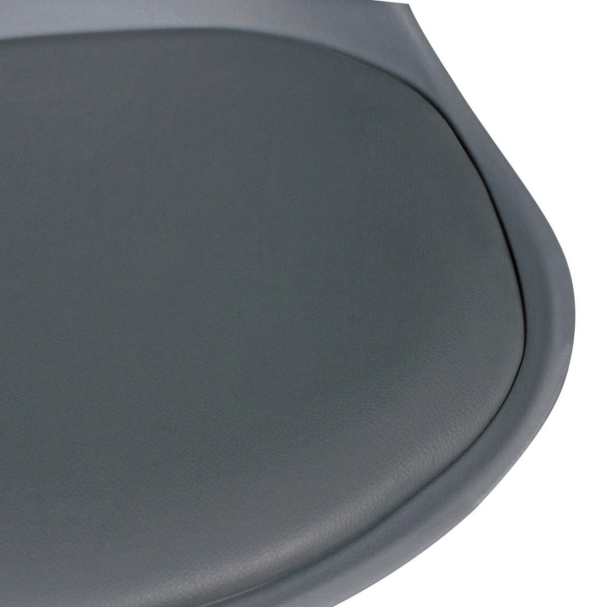 Stuhl 2er-Set grau grau natur Kunststoff Kunstleder Echtholz B/H/T: ca. 49x87x52 cm 2er-Set - natur/grau (49,00/87,00/52,00cm) - Wohnling