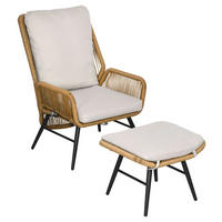 Outsunny Gartensessel natur Polyester B/H/L: ca. 83x94x67 cm Gartensessel - natur (67,00/83,00/94,00cm) - Outsunny
