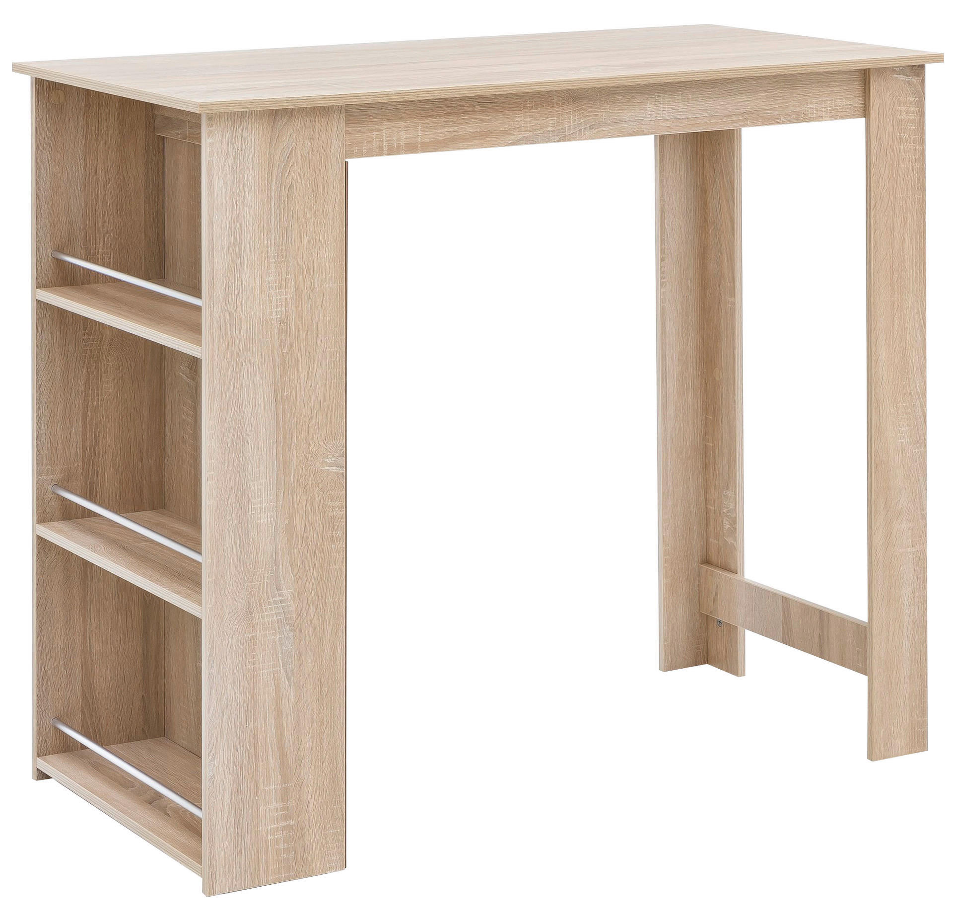 Bartisch Eiche Sonoma Nachbildung Holzwerkstoff B/H/T: ca. 120x107,5x60 cm Bartisch - Eiche (120,00/107,50/60,00cm) - Wohnling