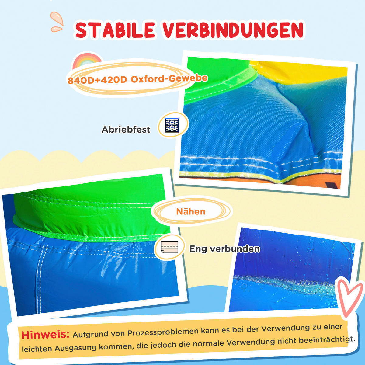 HOMCOM Hüpfburg multicolor B/H/L: ca. 180x160x300 cm Hüpfburg - multicolor (300,00/180,00/160,00cm) - HOMCOM