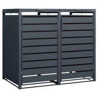 Westmann Mülltonnenbox2-fach Kubus 2-fach Kubus - anthrazit (132,00/116,00/80,00cm) - Westmann