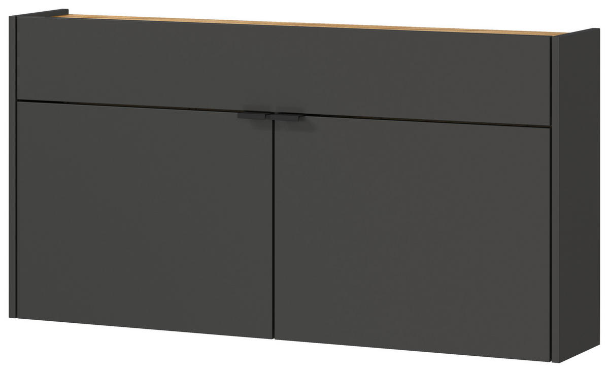 Mehrzweckschrank 1398-549 Graphit Optik Eiche Navarra Nachbildung B/H/T: ca. 110x57x22 cm 1398-549 - Eiche/Graphit (110,00/57,00/22,00cm) - Germania