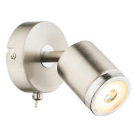 Spot Comore 56958-1 nickel Metall B/H: ca. 8x12 cm 1 Brennstellen LED-Spot_1flg.Comore - nickel (8,00/12,00cm)