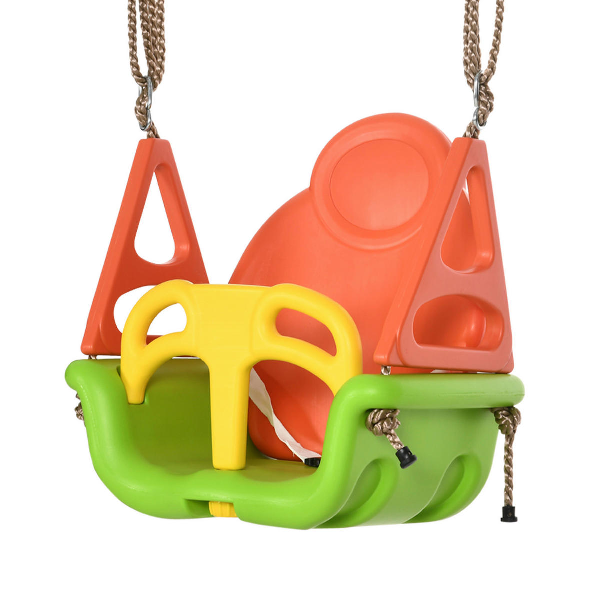 Outsunny Schaukel orange B/H/L: ca. 34x48x180 cm Kinderschaukel - orange/gelb (180,00/34,00/48,00cm) - Outsunny