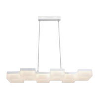 Näve Leuchten LED Pendelleuchte NV6086023 weiß Metall Acryl B/H/L: ca. 20x120x75 cm null 6 Brennstellen Moggi - weiß (75,00/20,00/120,00cm) - Näve Leuchten