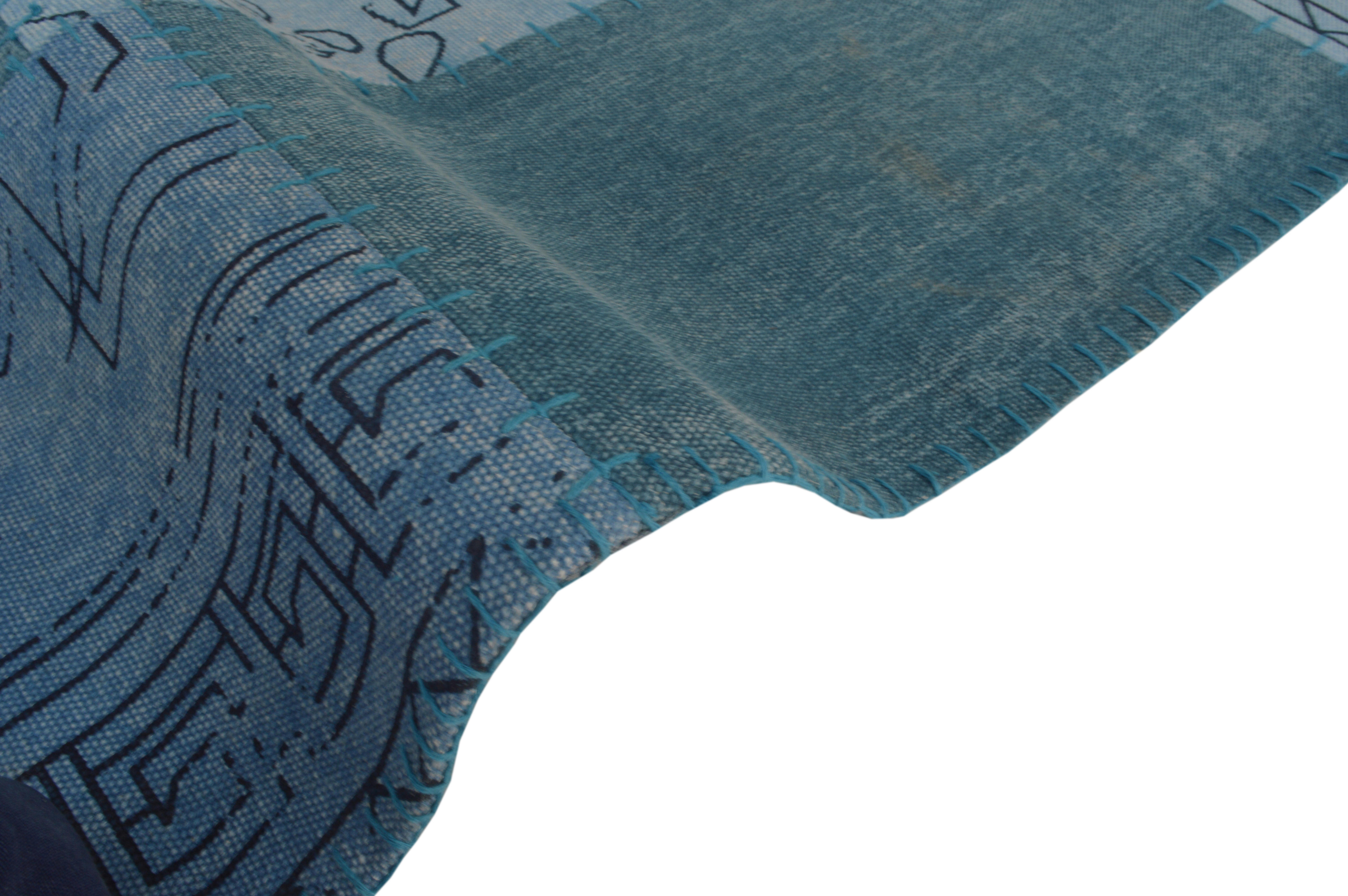 Kayoom Kurzflorteppich Lyrical 210 mehrfarbig B/L: ca. 160x230 cm Lyrical 210 - blau/mehrfarbig (160,00/230,00cm) - Kayoom