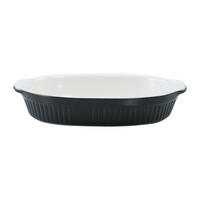 CreaTable Auflaufform Classic BLACK & WHITE schwarz Steinzeug B/H/L: ca. 19x5x33,5 cm Classic BLACK & WHITE - schwarz (33,50/19,00/5,00cm) - CreaTable